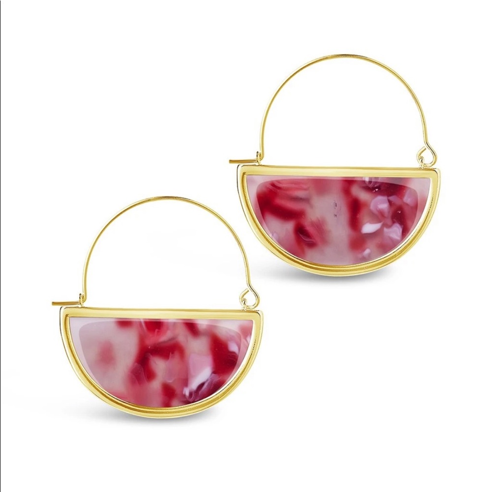 Sterling Forever Half Moon Dangle Earrings NWT